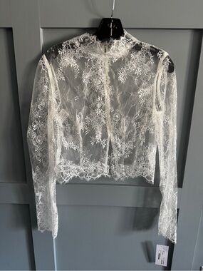 Lace wedding dress topper sz 14